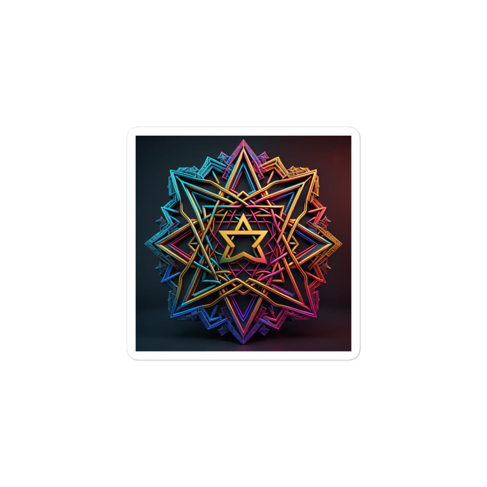 Futuristic Shine | Star Of David | Kiss Cut Sticker Jouparty
