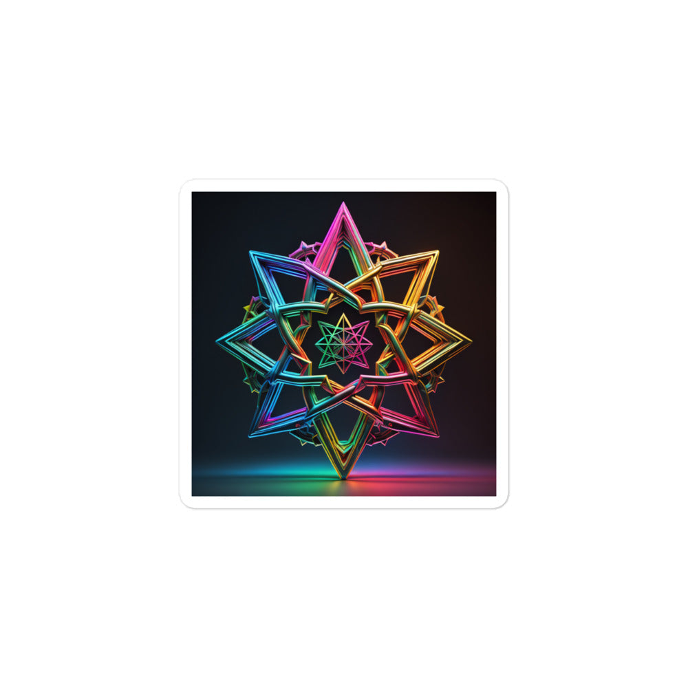 Futuristic Shine | Star Of David | Kiss Cut Sticker Jouparty