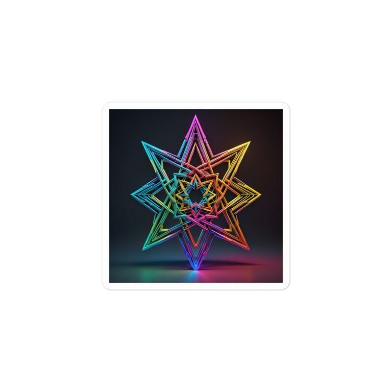 Futuristic Shine | Star Of David | Kiss Cut Sticker