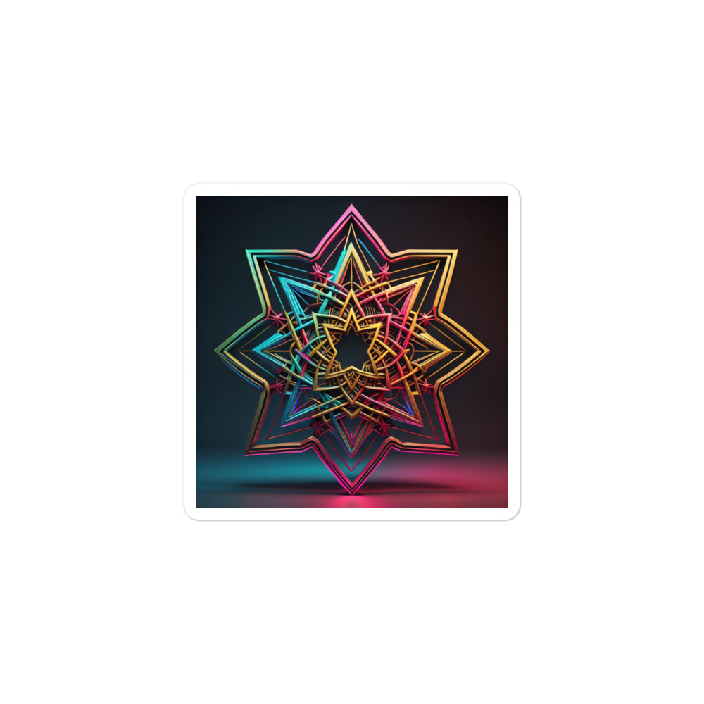 Futuristic Shine | Star Of David | Kiss Cut Sticker Jouparty