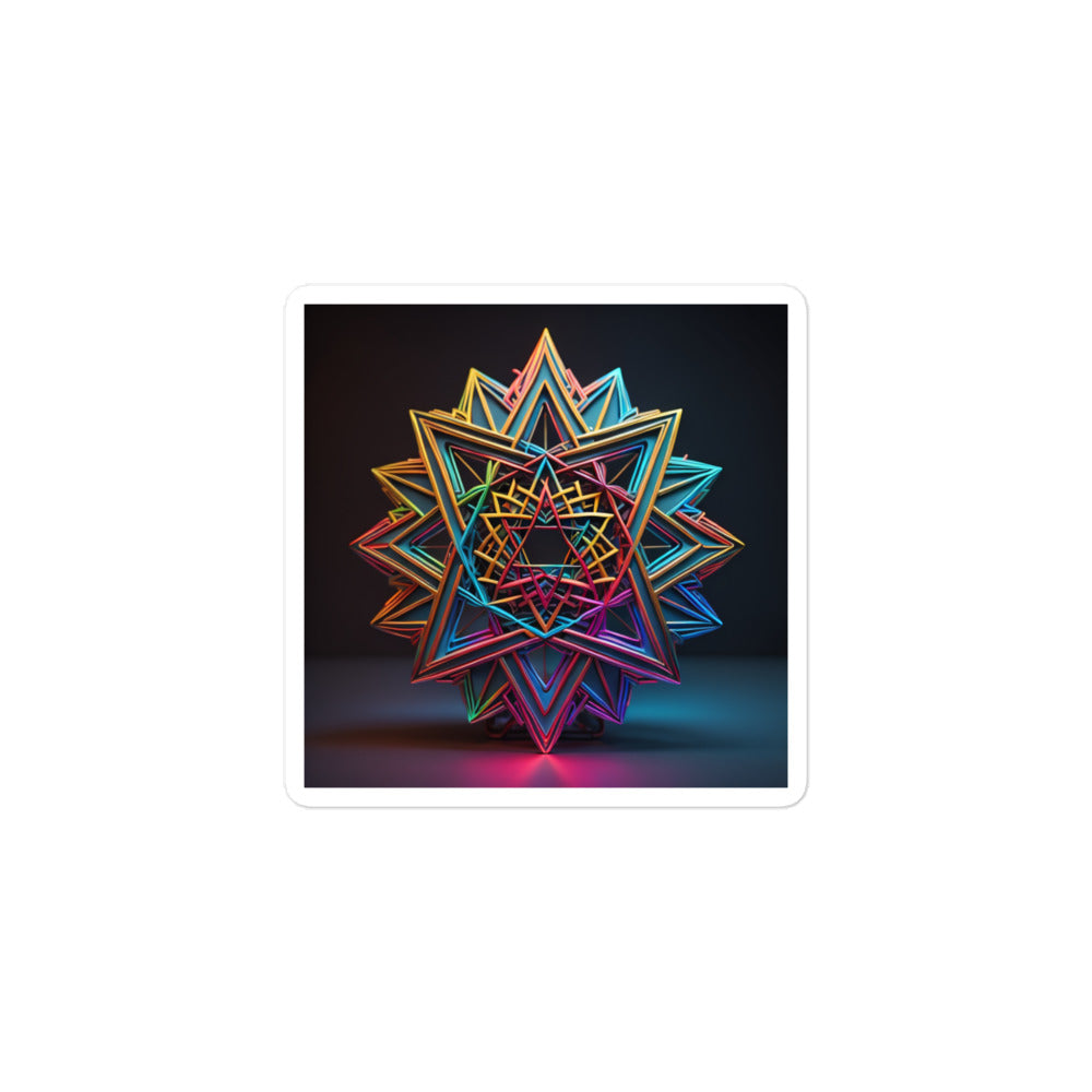Futuristic Shine | Star Of David | Kiss Cut Sticker Jouparty