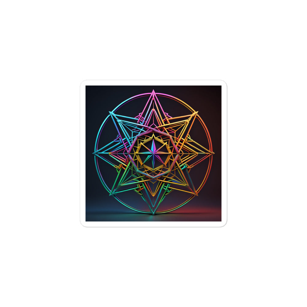 Futuristic Shine | Star Of David | Kiss Cut Sticker Jouparty