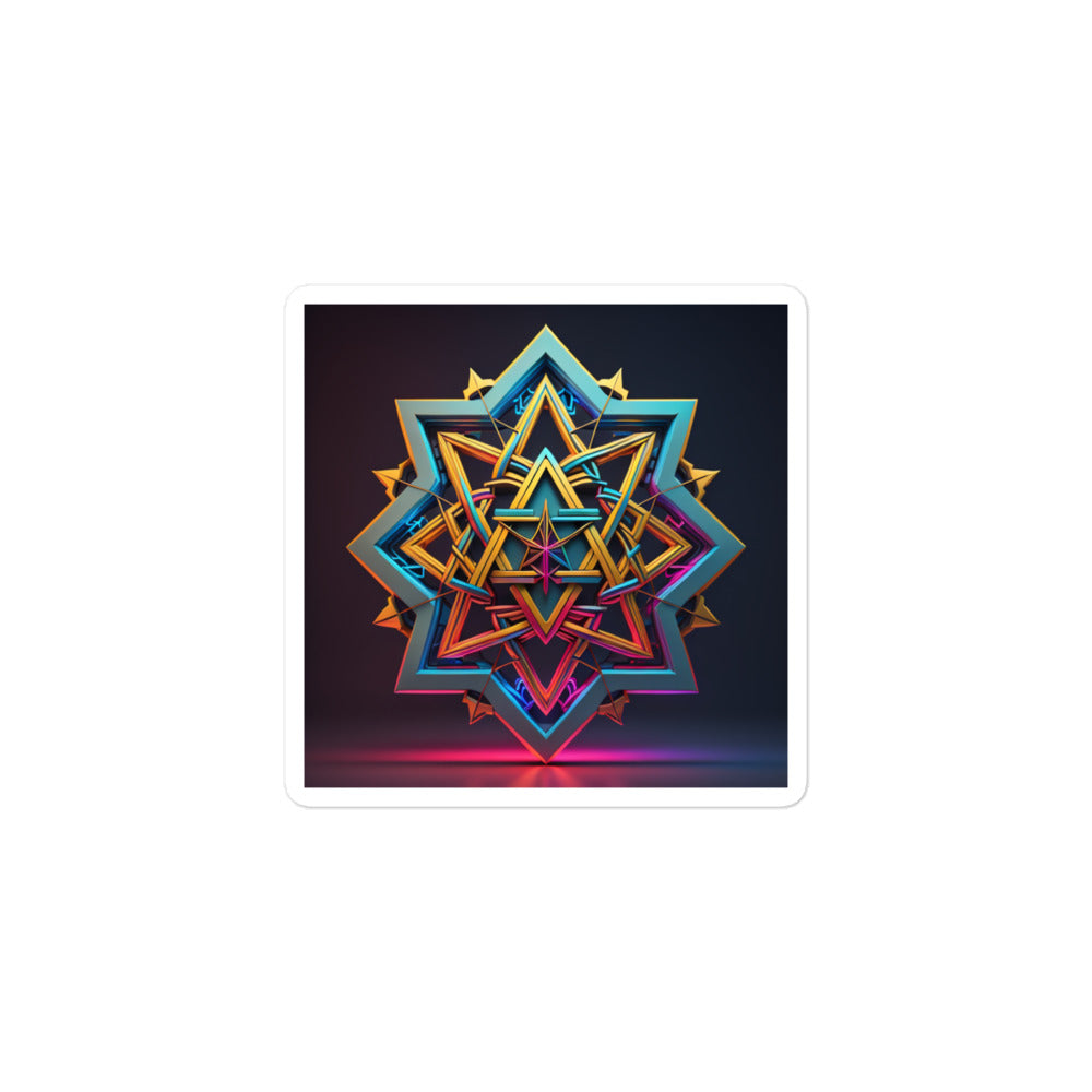 Futuristic Shine | Star Of David | Kiss Cut Sticker Jouparty
