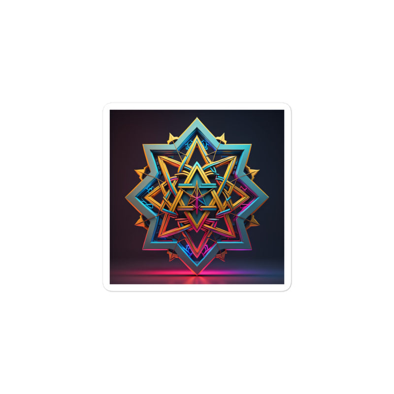 Futuristic Shine | Star Of David | Kiss Cut Sticker