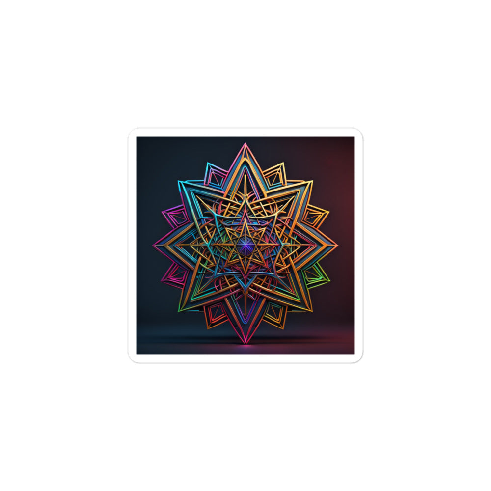 Futuristic Shine | Star Of David | Kiss Cut Sticker Jouparty