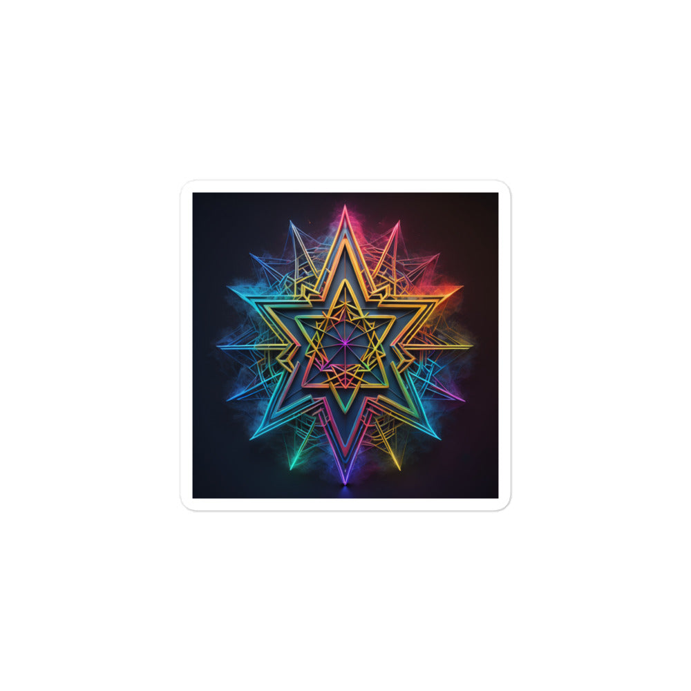 Futuristic Shine | Star Of David | Kiss Cut Sticker Jouparty