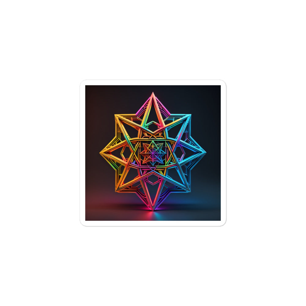 Futuristic Shine | Star Of David | Kiss Cut Sticker Jouparty