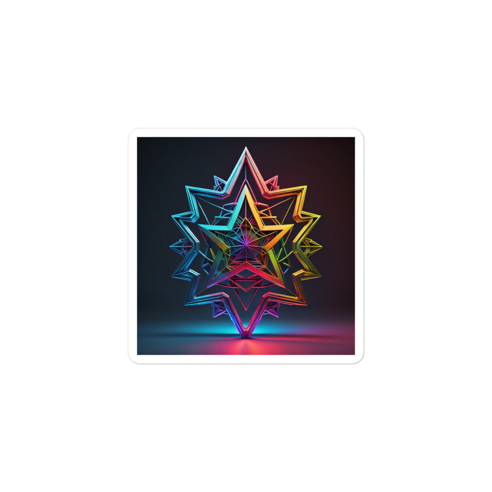 Futuristic Shine | Star Of David | Kiss Cut Sticker