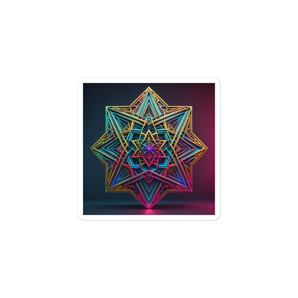 Futuristic Shine | Star Of David | Kiss Cut Sticker Jouparty