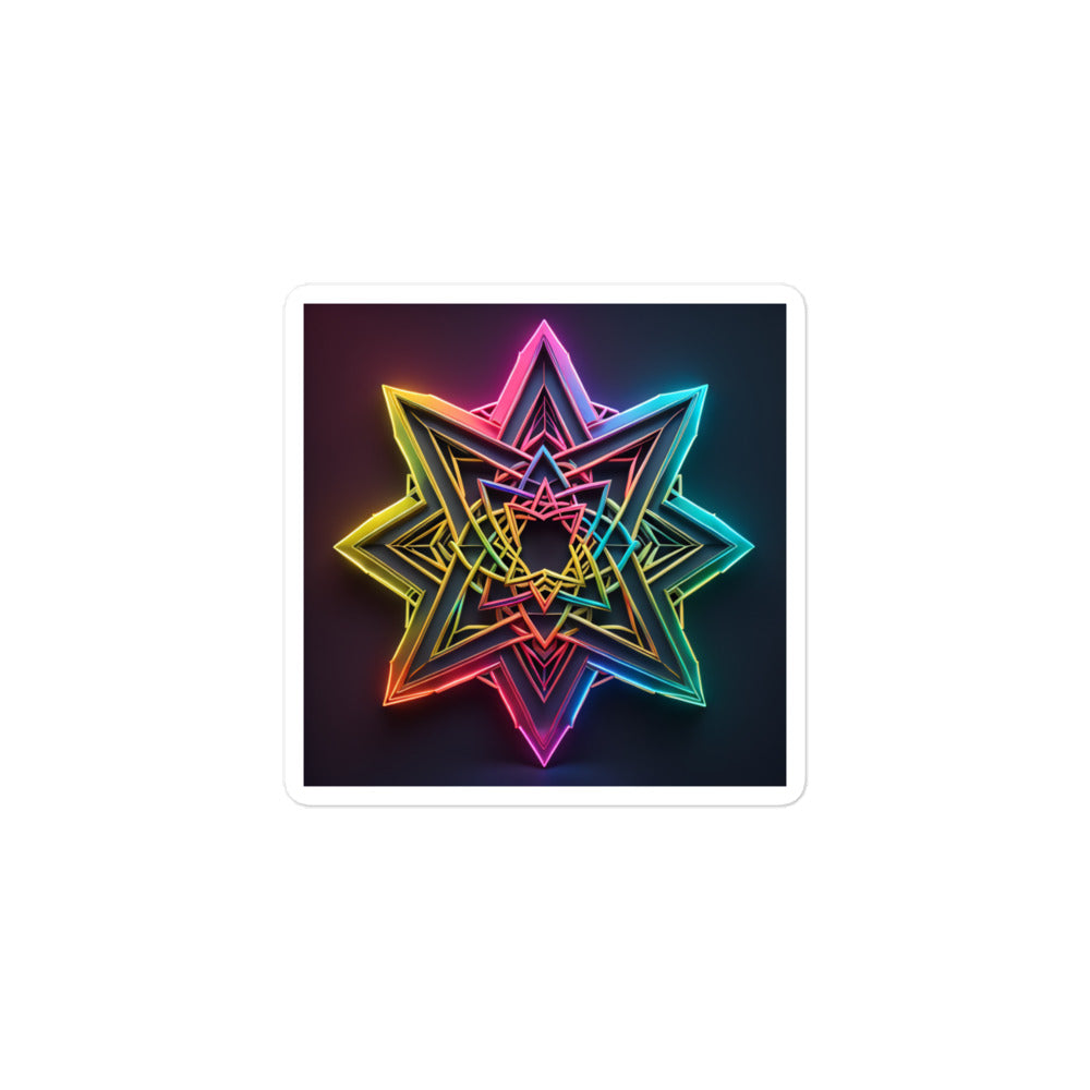 Futuristic Shine | Star Of David | Kiss Cut Sticker Jouparty