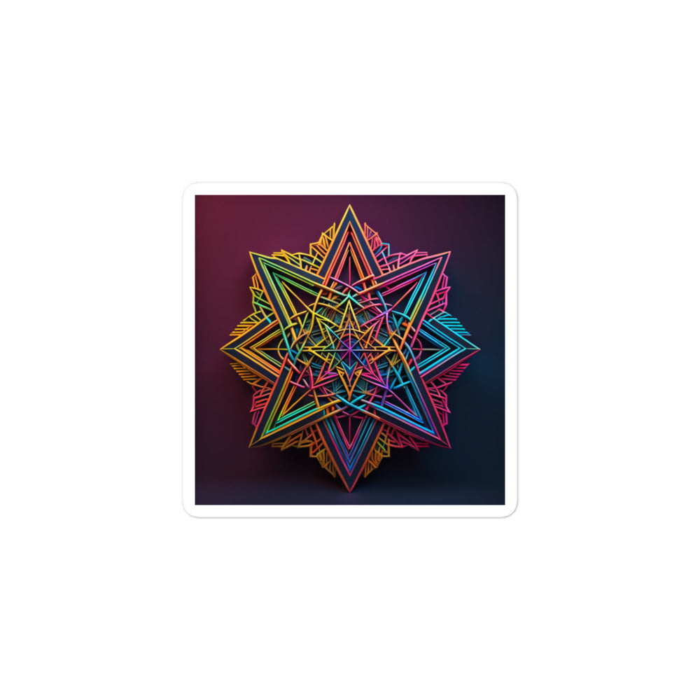 Futuristic Shine | Star Of David | Kiss Cut Sticker Jouparty