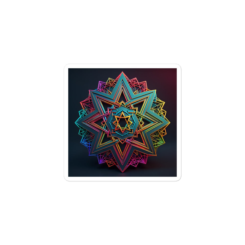 Futuristic Shine | Star Of David | Kiss Cut Sticker Jouparty