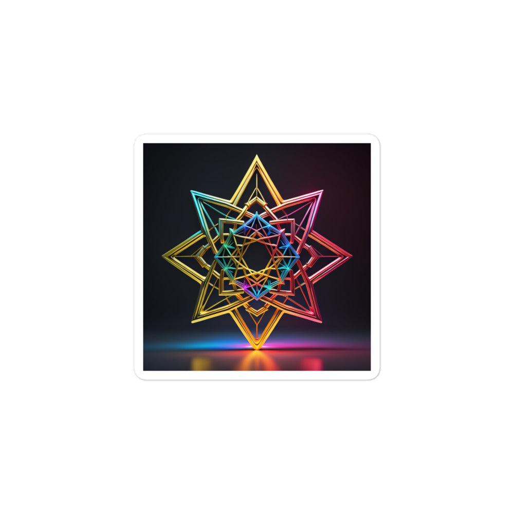 Futuristic Shine | Star Of David | Kiss Cut Sticker Jouparty
