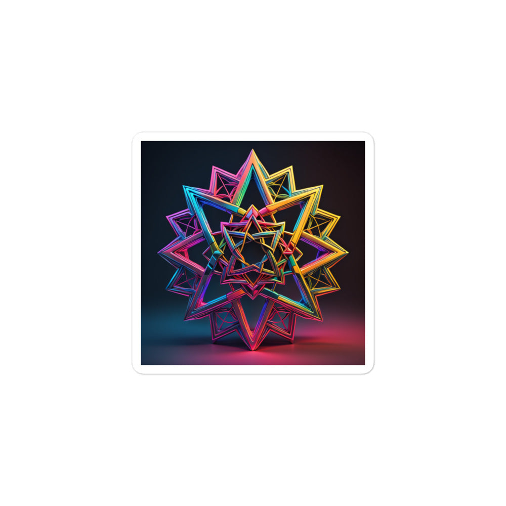 Futuristic Shine | Star Of David | Kiss Cut Sticker Jouparty