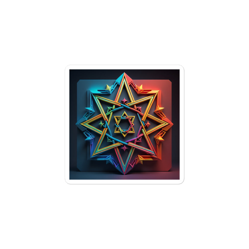 Futuristic Shine | Star Of David | Kiss Cut Sticker Jouparty