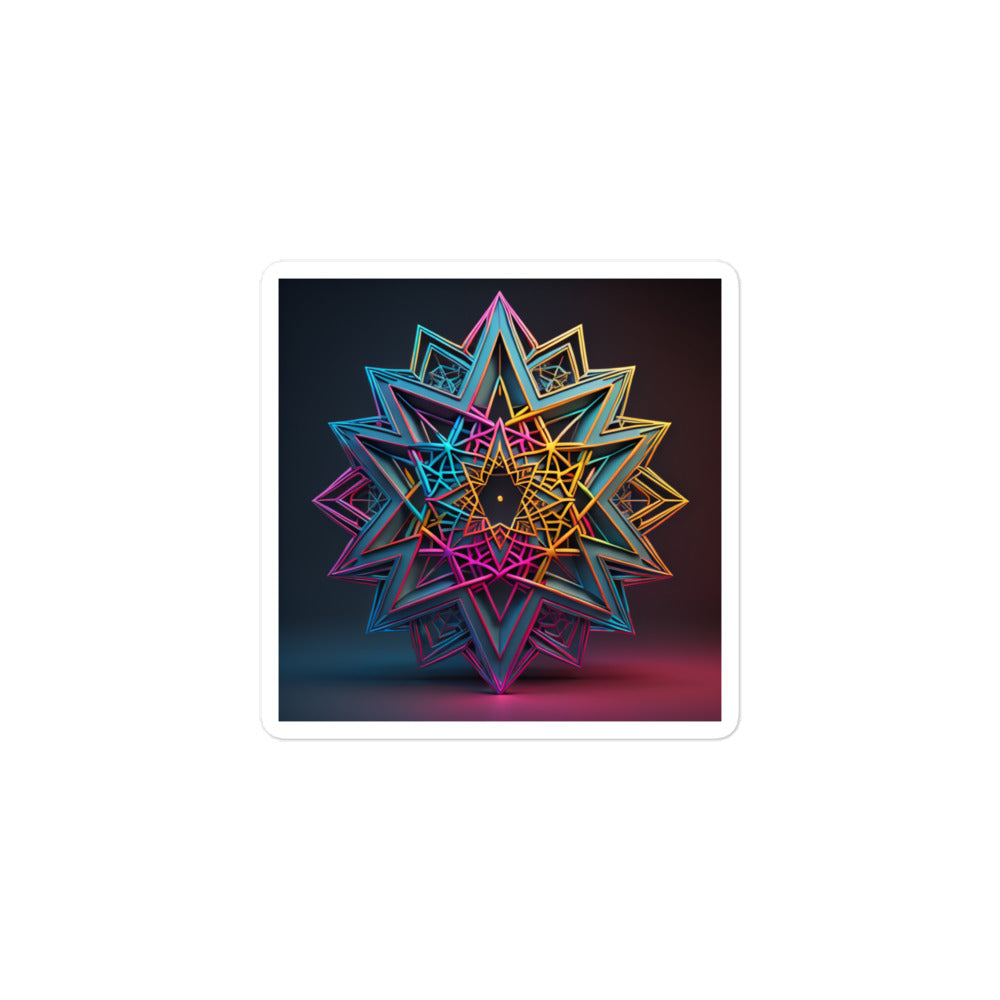 Futuristic Shine | Star Of David | Kiss Cut Sticker Jouparty