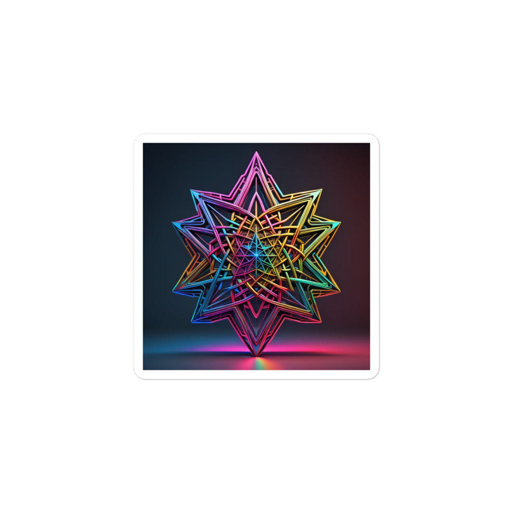 Futuristic Shine | Star Of David | Kiss Cut Sticker Jouparty