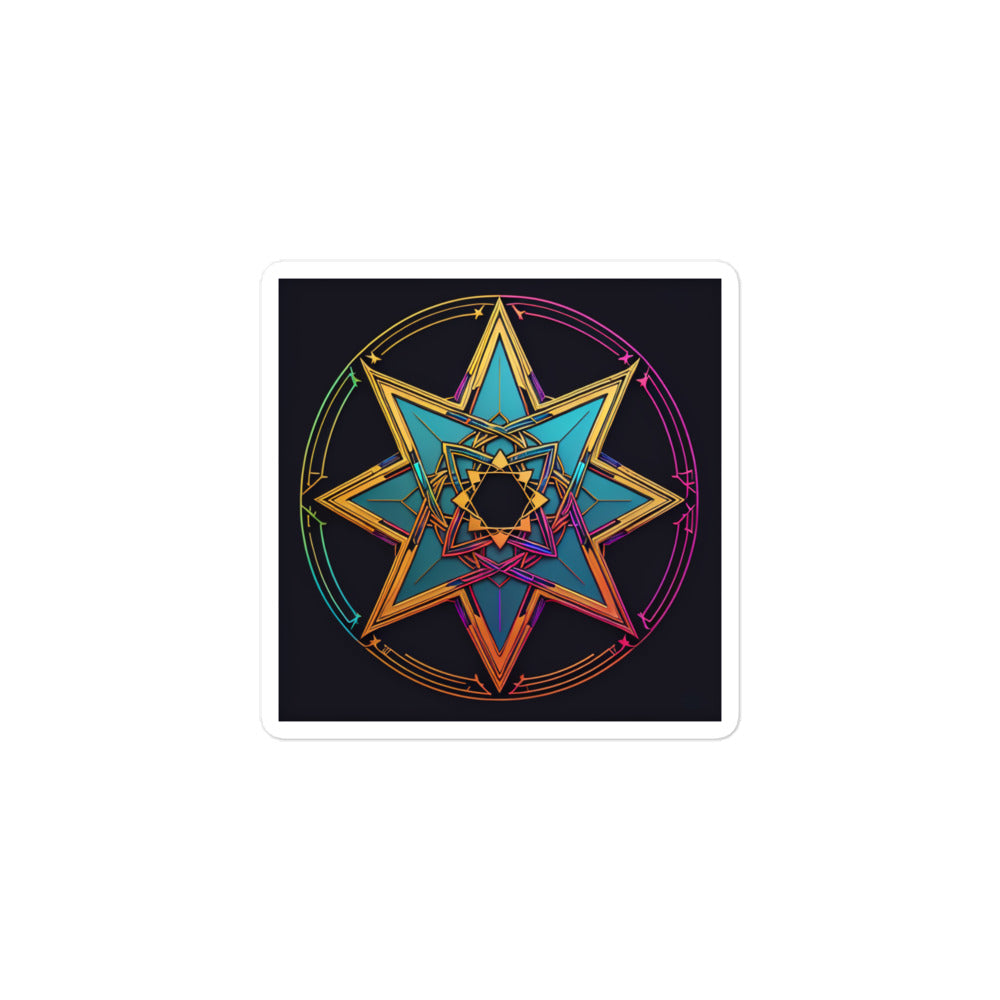 Futuristic Shine | Star Of David | Kiss Cut Sticker Jouparty