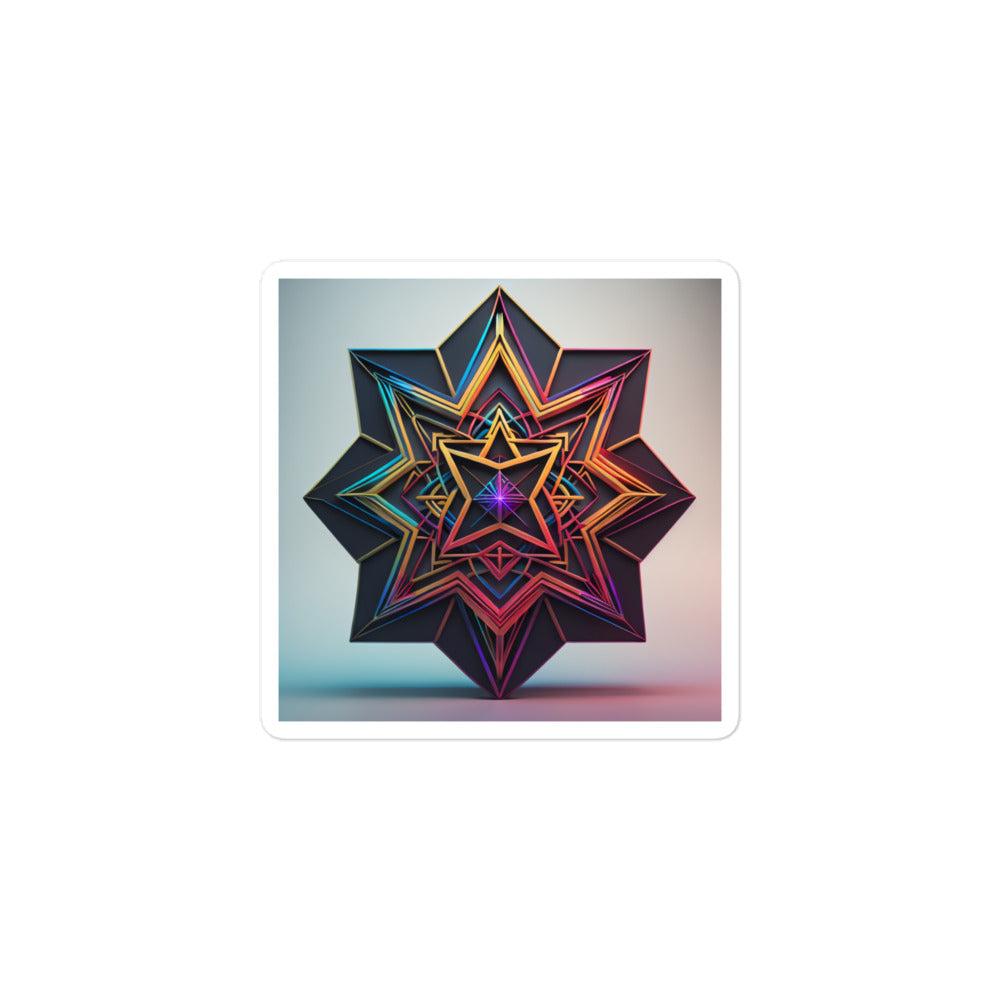 Futuristic Shine | Star Of David | Kiss Cut Sticker Jouparty
