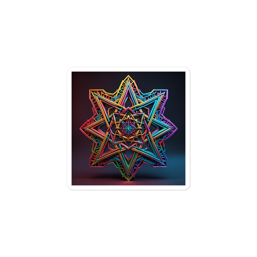 Futuristic Shine | Star Of David | Kiss Cut Sticker Jouparty