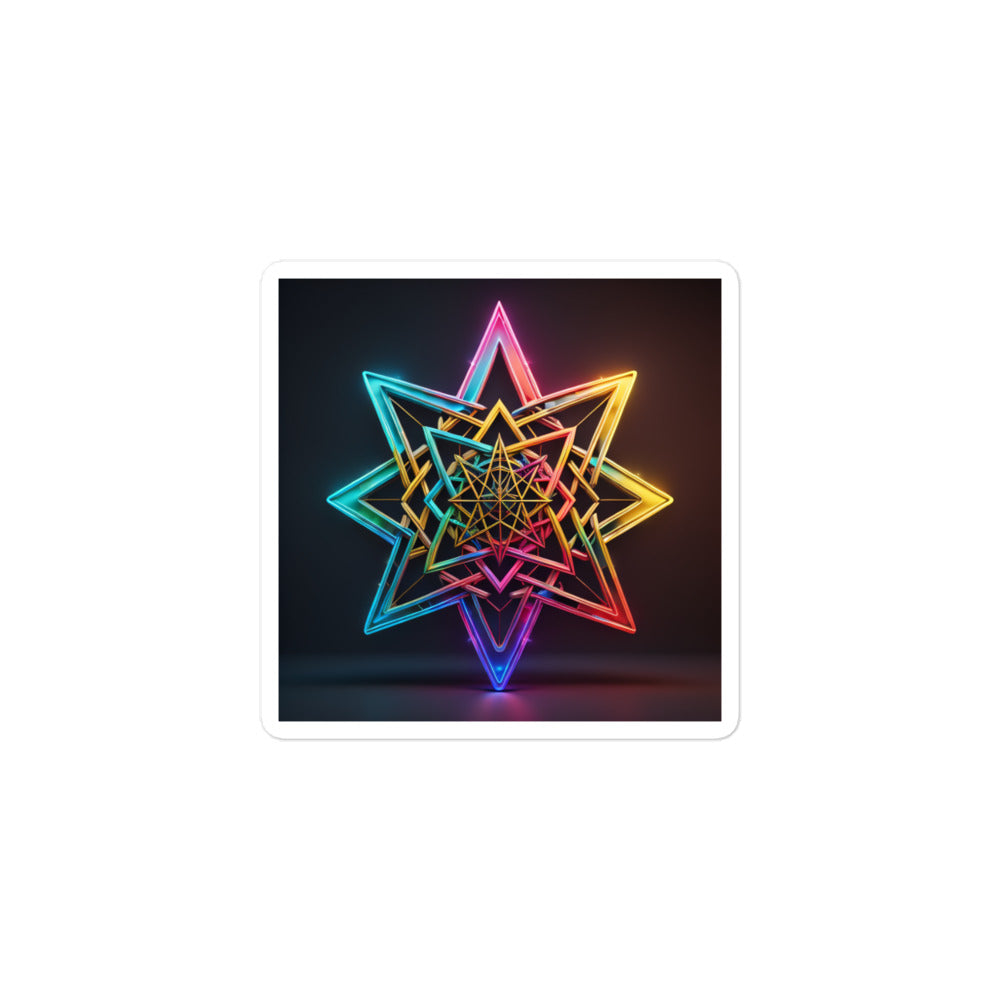 Futuristic Shine | Star Of David | Kiss Cut Sticker Jouparty