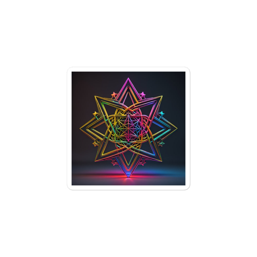 Futuristic Shine | Star Of David | Kiss Cut Sticker Jouparty