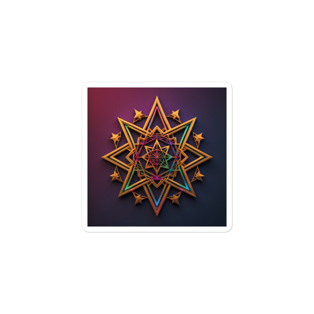 Futuristic Shine | Star Of David | Kiss Cut Sticker Jouparty