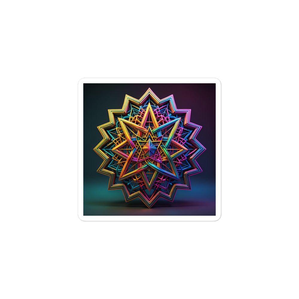 Futuristic Shine | Star Of David | Kiss Cut Sticker