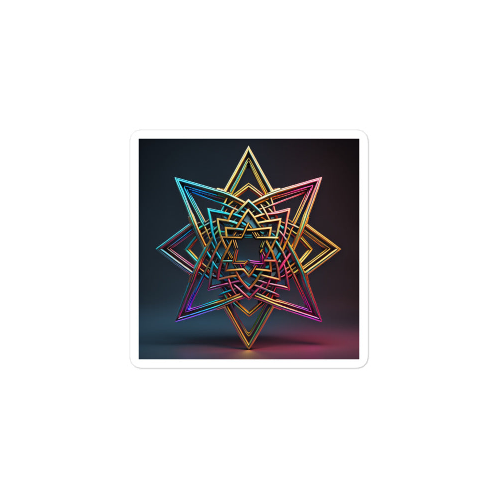 Futuristic Shine | Star Of David | Kiss Cut Sticker Jouparty