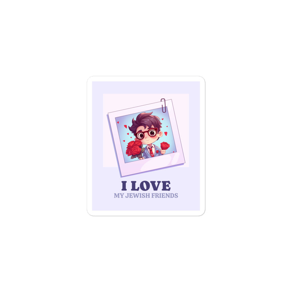 I Love My Jewish Friends | Pink Edition | Kiss Cut Sticker Jouparty