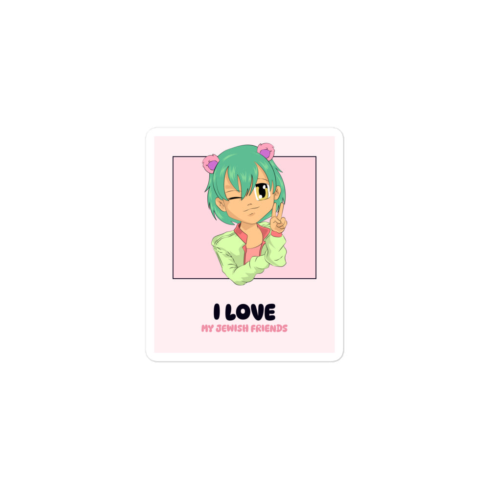 I Love My Jewish Friends | Pink Edition | Kiss Cut Sticker Jouparty