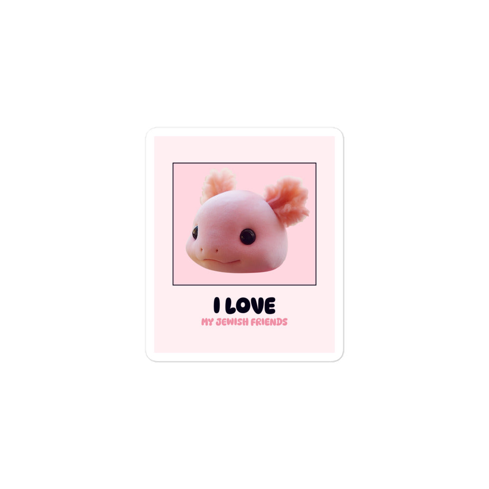I Love My Jewish Friends | Pink Edition | Kiss Cut Sticker Jouparty