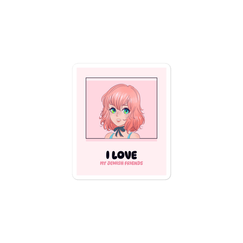 I Love My Jewish Friends | Pink Edition | Kiss Cut Sticker Jouparty