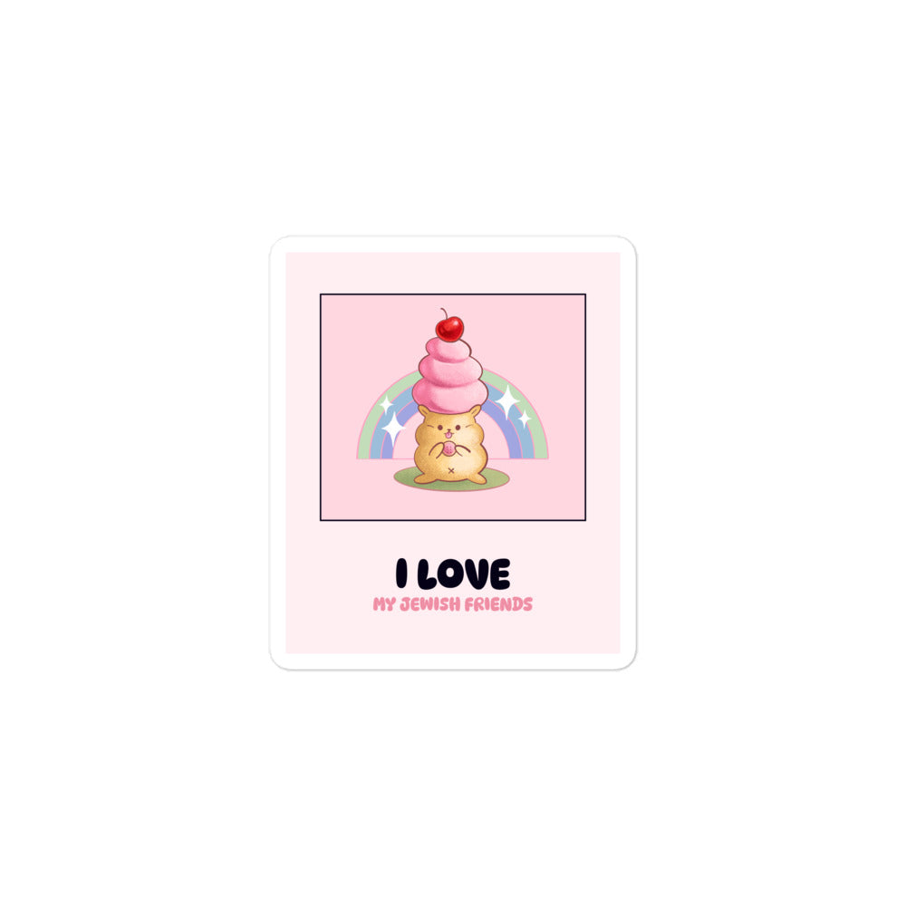 I Love My Jewish Friends | Pink Edition | Kiss Cut Sticker Jouparty