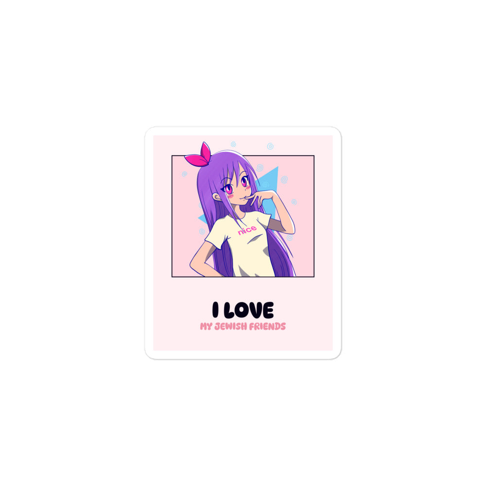 I Love My Jewish Friends | Pink Edition | Kiss Cut Sticker Jouparty