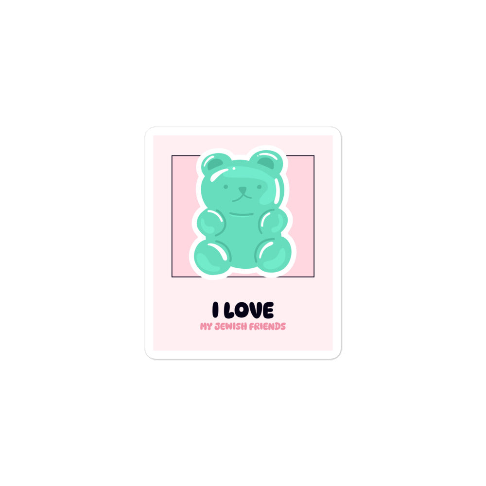 I Love My Jewish Friends | Pink Edition | Kiss Cut Sticker Jouparty