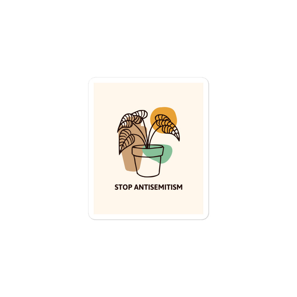 Stop Antisemitism | Plants & Flowers Edition | Kiss Cut Sticker