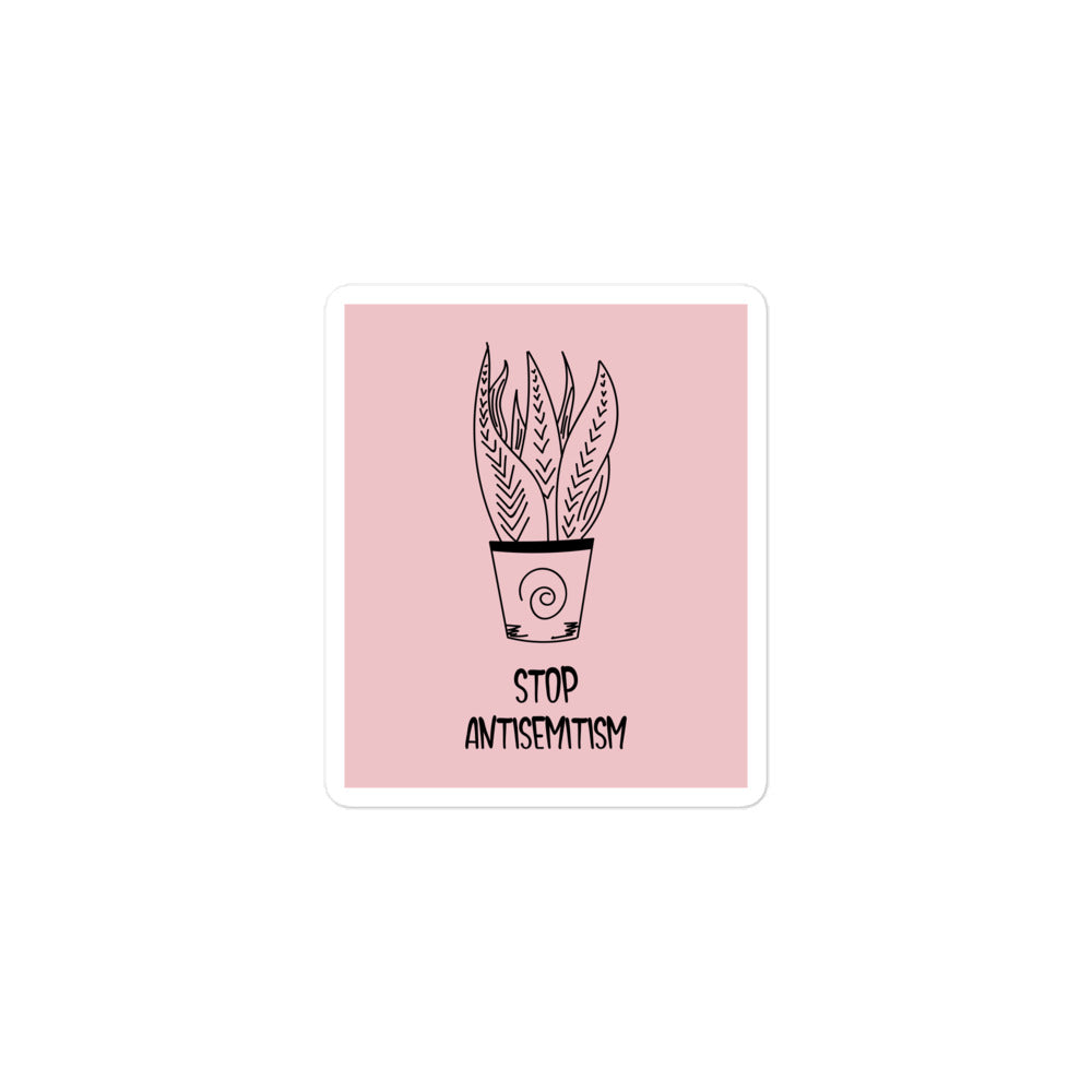 Stop Antisemitism | Plants & Flowers Edition | Kiss Cut Sticker Jouparty