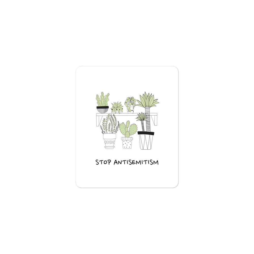 Stop Antisemitism | Plants & Flowers Edition | Kiss Cut Sticker Jouparty