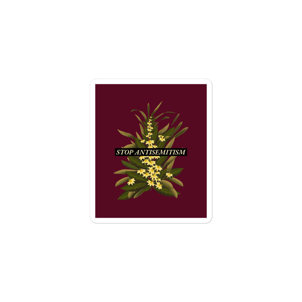 Stop Antisemitism | Plants & Flowers Edition | Kiss Cut Sticker Jouparty