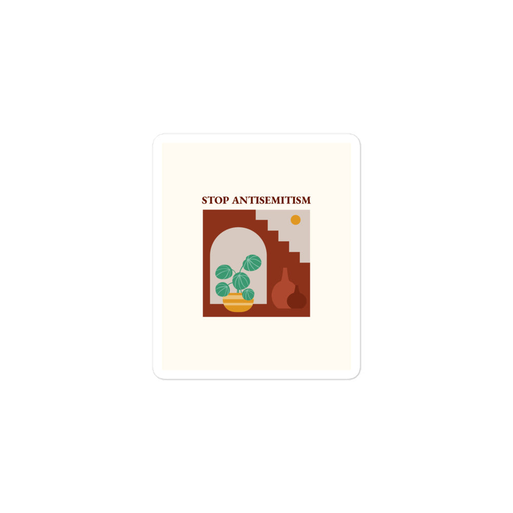 Stop Antisemitism | Plants & Flowers Edition | Kiss Cut Sticker Jouparty