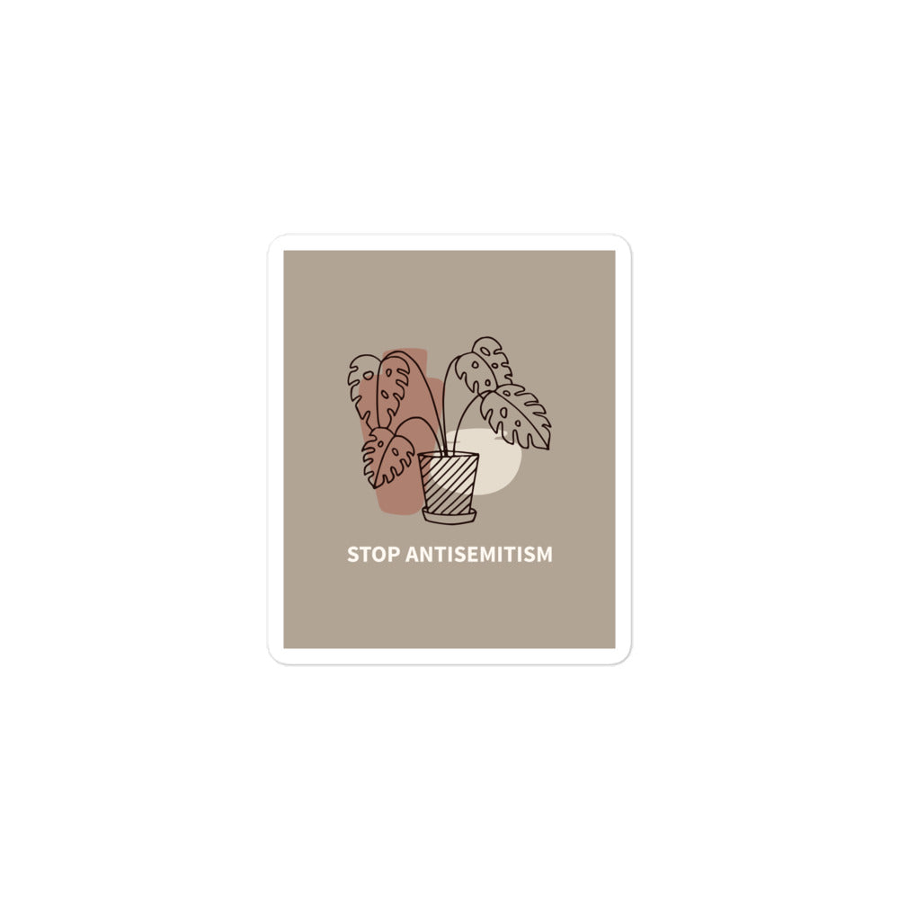 Stop Antisemitism | Plants & Flowers Edition | Kiss Cut Sticker Jouparty