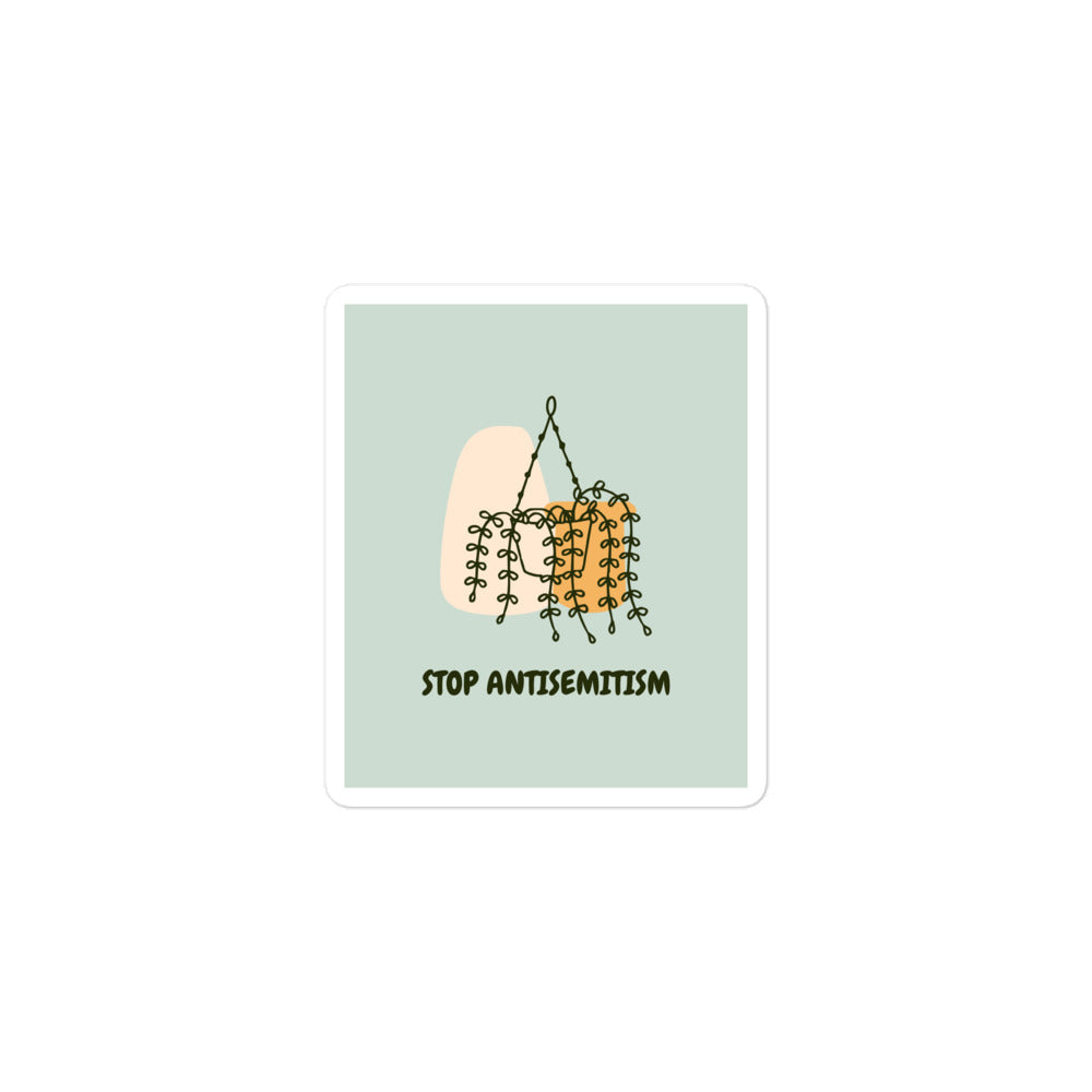 Stop Antisemitism | Plants & Flowers Edition | Kiss Cut Sticker Jouparty