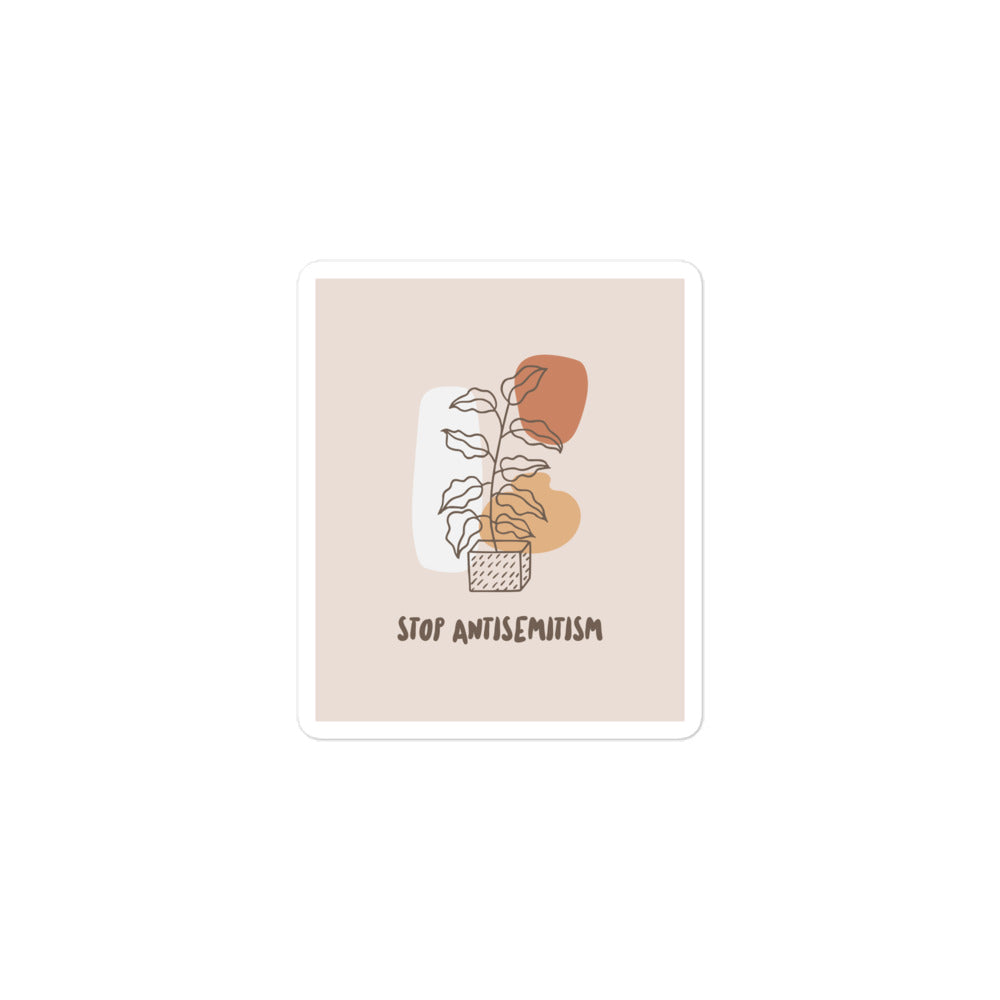 Stop Antisemitism | Plants & Flowers Edition | Kiss Cut Sticker Jouparty