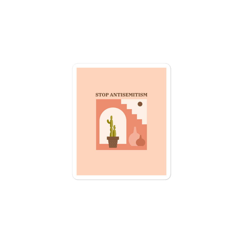 Stop Antisemitism | Plants & Flowers Edition | Kiss Cut Sticker Jouparty