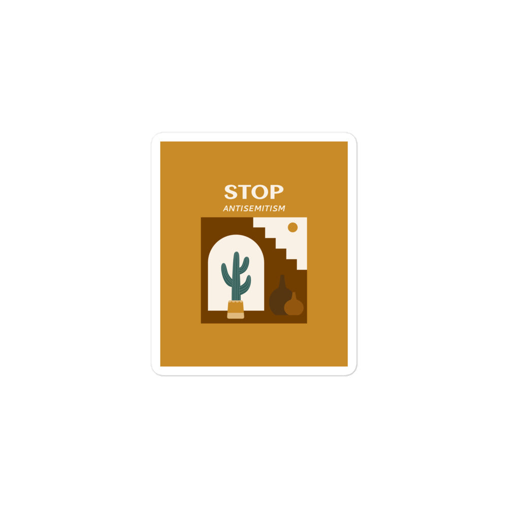 Stop Antisemitism | Plants & Flowers Edition | Kiss Cut Sticker