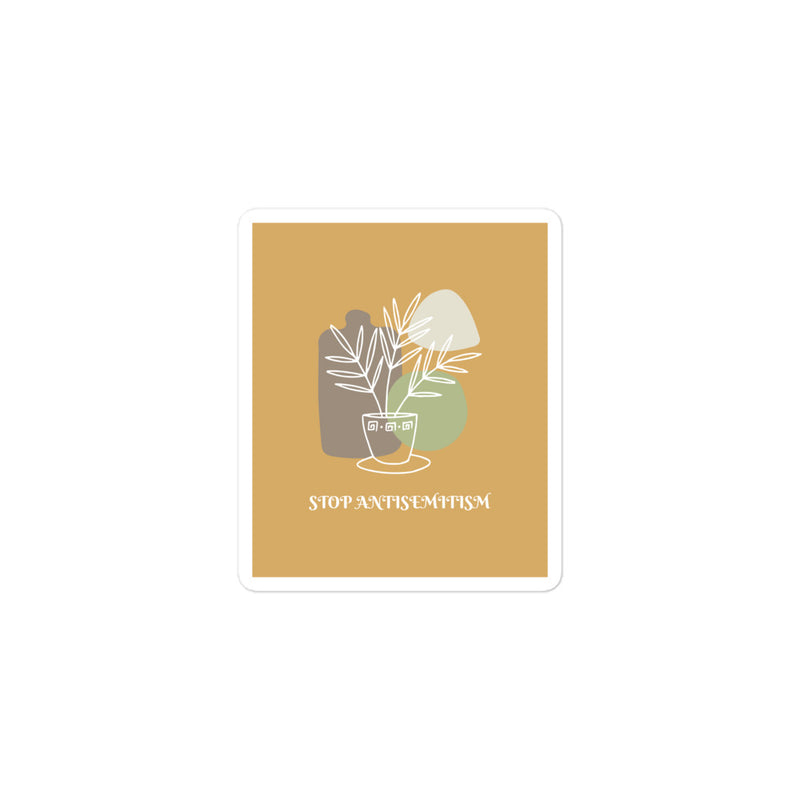 Stop Antisemitism | Plants & Flowers Edition | Kiss Cut Sticker