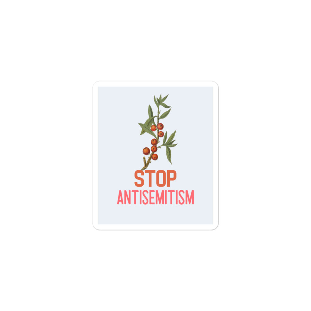 Stop Antisemitism | Plants & Flowers Edition | Kiss Cut Sticker