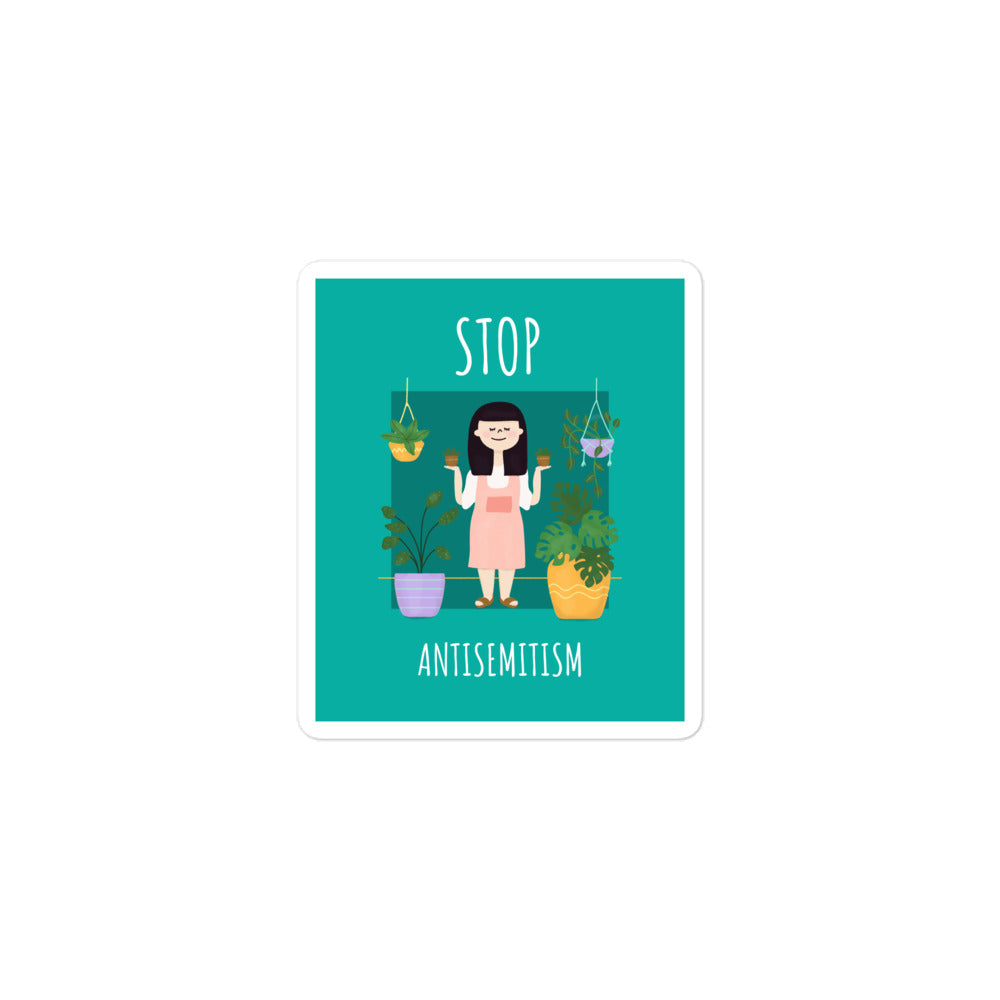 Stop Antisemitism | Plants & Flowers Edition | Kiss Cut Sticker Jouparty