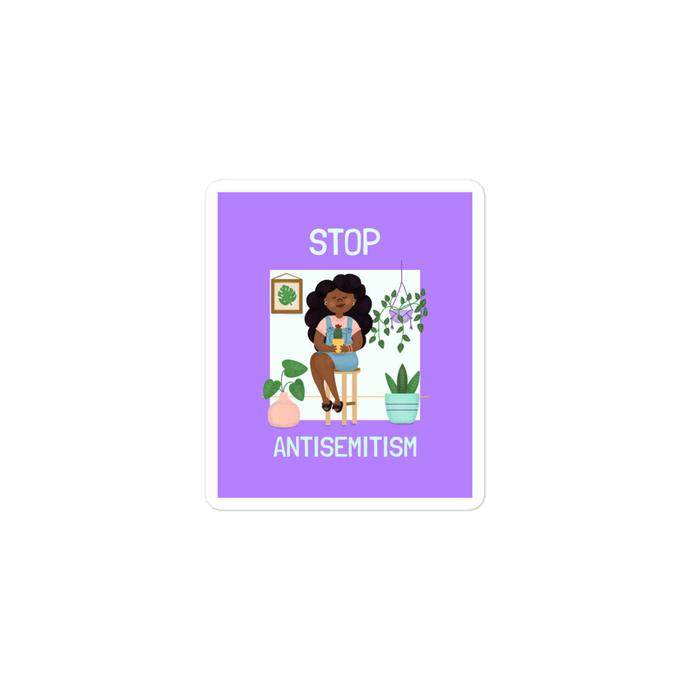 Stop Antisemitism | Plants & Flowers Edition | Kiss Cut Sticker Jouparty
